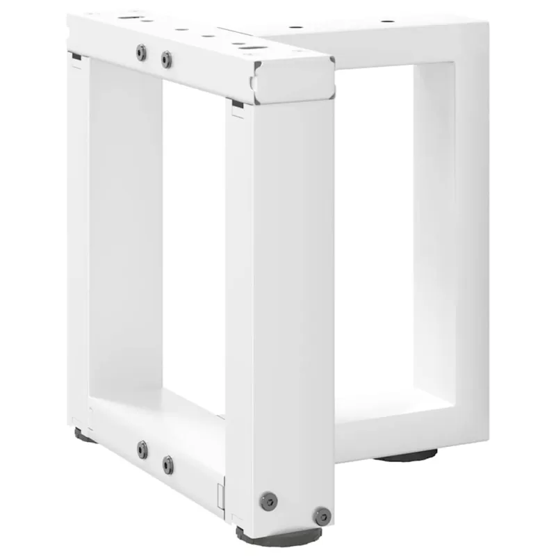 Kavos staliuko kojelės, 2 vnt., baltos, 30x25x(30-31) cm, plienas, T formos