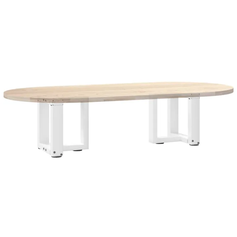 Kavos staliuko kojelės, 2 vnt., baltos, 30x25x(30-31) cm, plienas, T formos