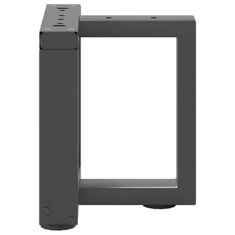 Kavos staliuko kojelės, 2 vnt., antracito spalvos, 30x25x(30-31) cm, plienas