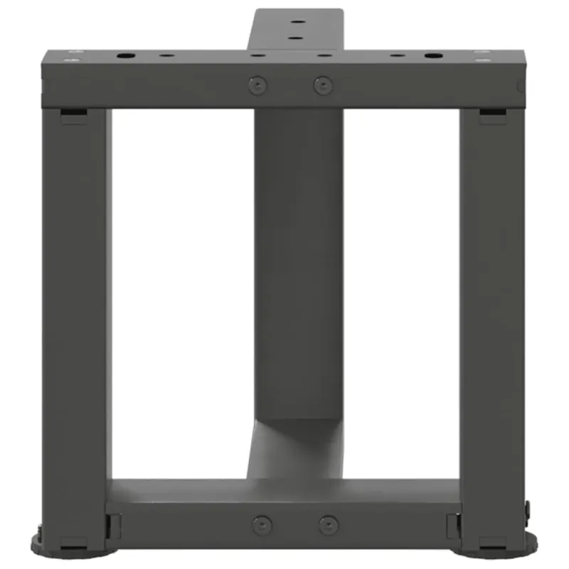 Kavos staliuko kojelės, 2 vnt., antracito spalvos, 30x25x(30-31) cm, plienas