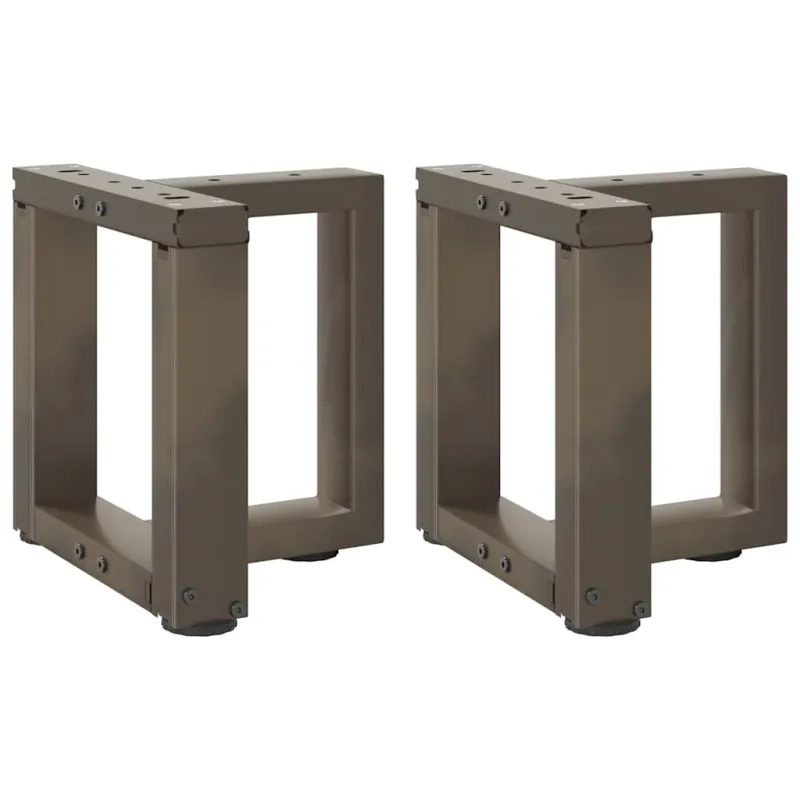 Kavos staliuko kojelės, 2 vnt., juodos, 30x25x(30-31) cm, plienas