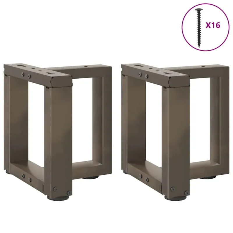 Kavos staliuko kojelės, 2 vnt., juodos, 30x25x(30-31) cm, plienas