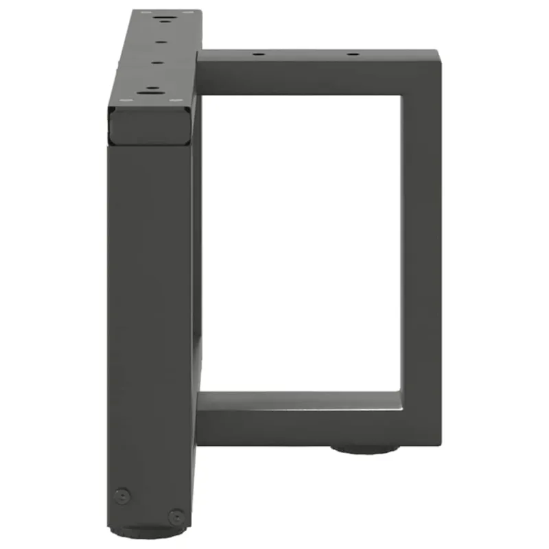 Kavos staliuko kojelės, T formos, 2 vnt., antracito spalvos, 40x25x(30-31) cm, plienas