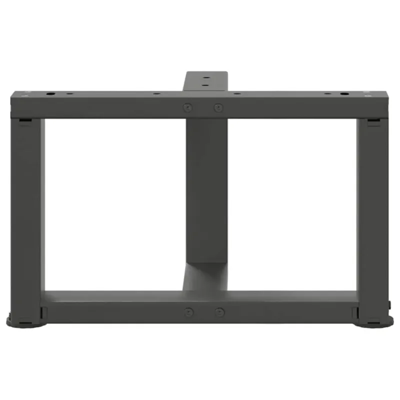 Kavos staliuko kojelės, T formos, 2 vnt., antracito spalvos, 40x25x(30-31) cm, plienas