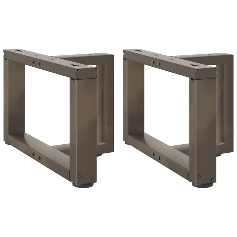 Kavos staliuko kojelės, 2 vnt., juodos, 40x25x(30-31) cm, plienas, T formos