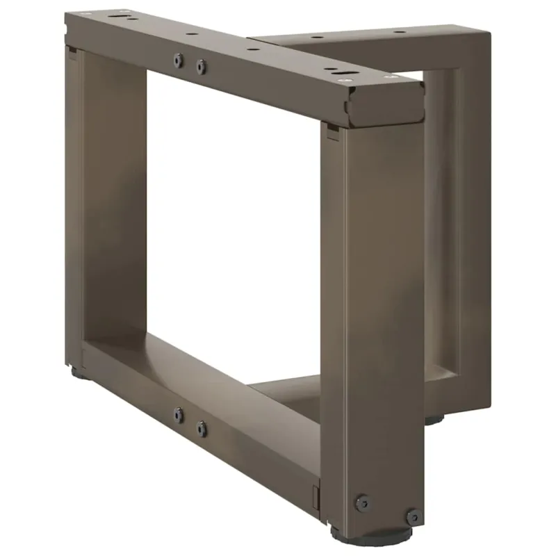 Kavos staliuko kojelės, 2 vnt., juodos, 40x25x(30-31) cm, plienas, T formos
