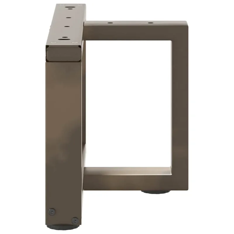 Kavos staliuko kojelės, 2 vnt., juodos, 40x25x(30-31) cm, plienas, T formos