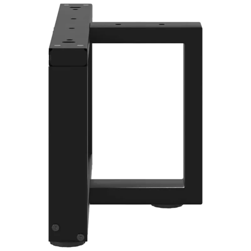 Kavos staliuko kojelės, T formos, 2 vnt., juodos, 50x25x(30-31) cm, plienas