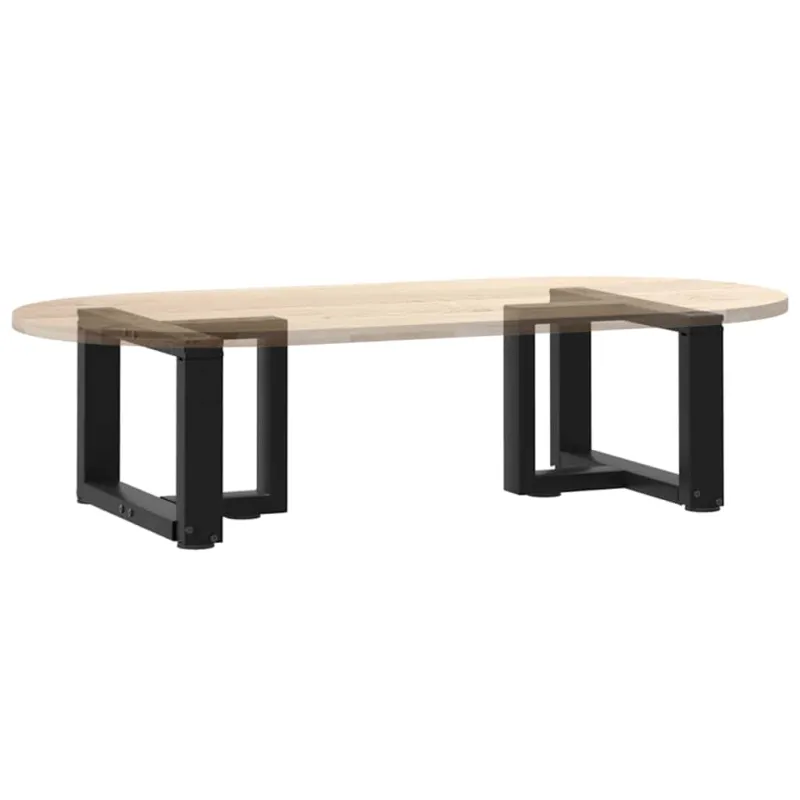 Kavos staliuko kojelės, T formos, 2 vnt., juodos, 50x25x(30-31) cm, plienas