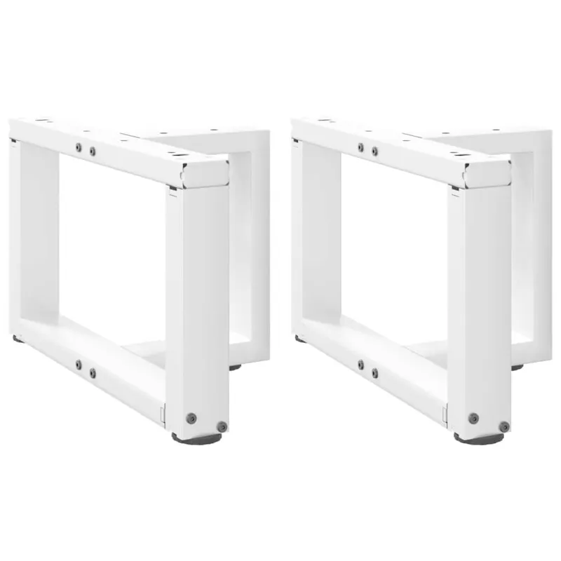 Kavos staliuko kojelės, T formos, 2 vnt., baltos, 50x25x(30-31) cm, plienas