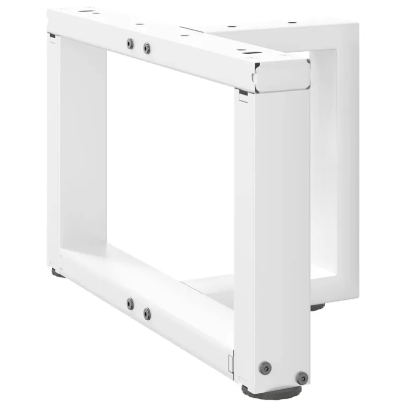 Kavos staliuko kojelės, T formos, 2 vnt., baltos, 50x25x(30-31) cm, plienas