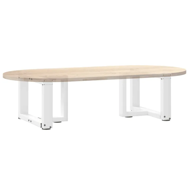 Kavos staliuko kojelės, T formos, 2 vnt., baltos, 50x25x(30-31) cm, plienas