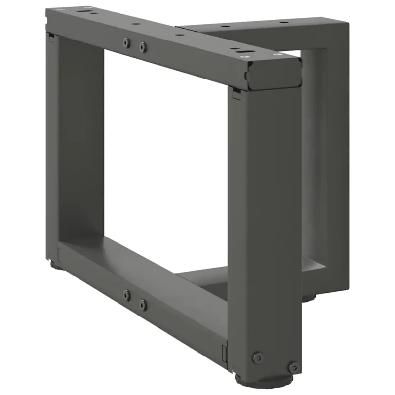 Kavos staliuko kojelės, T formos, 2 vnt., antracito spalvos, 50x25x(30-31) cm, plienas
