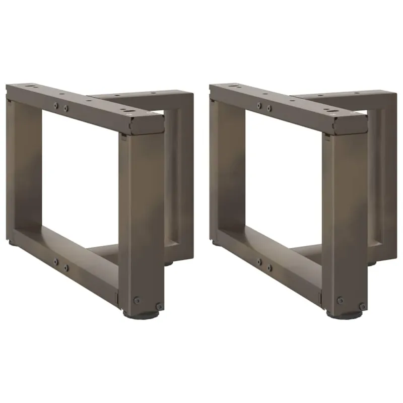 Kavos staliuko kojelės, T formos, 2 vnt., juodos, 50x25x(30-31) cm, plienas
