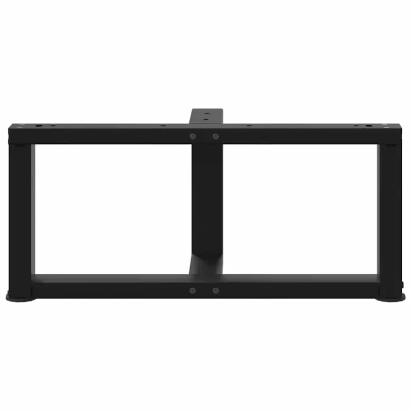 Kavos staliuko kojelės, 2 vnt., juodos, 60x25x(30-31) cm, plienas