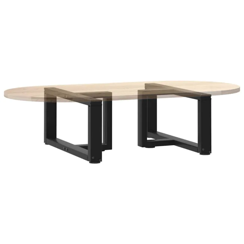 Kavos staliuko kojelės, 2 vnt., juodos, 60x25x(30-31) cm, plienas