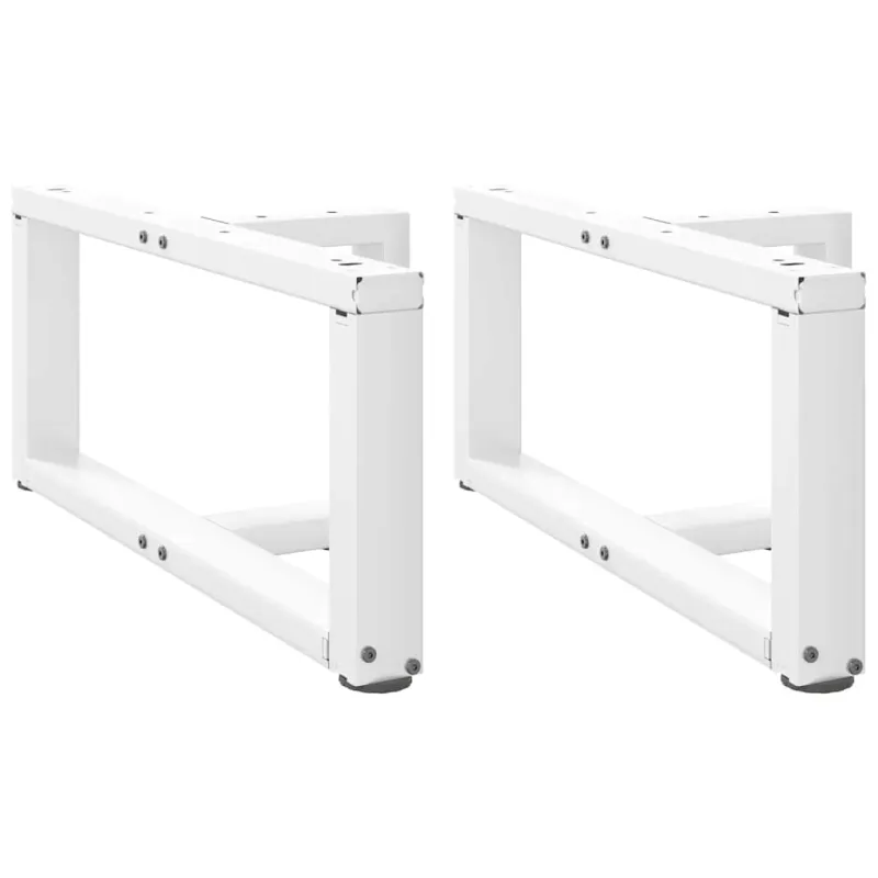 Kavos staliuko kojelės, 2 vnt., baltos, 60x25x(30-31) cm, plienas