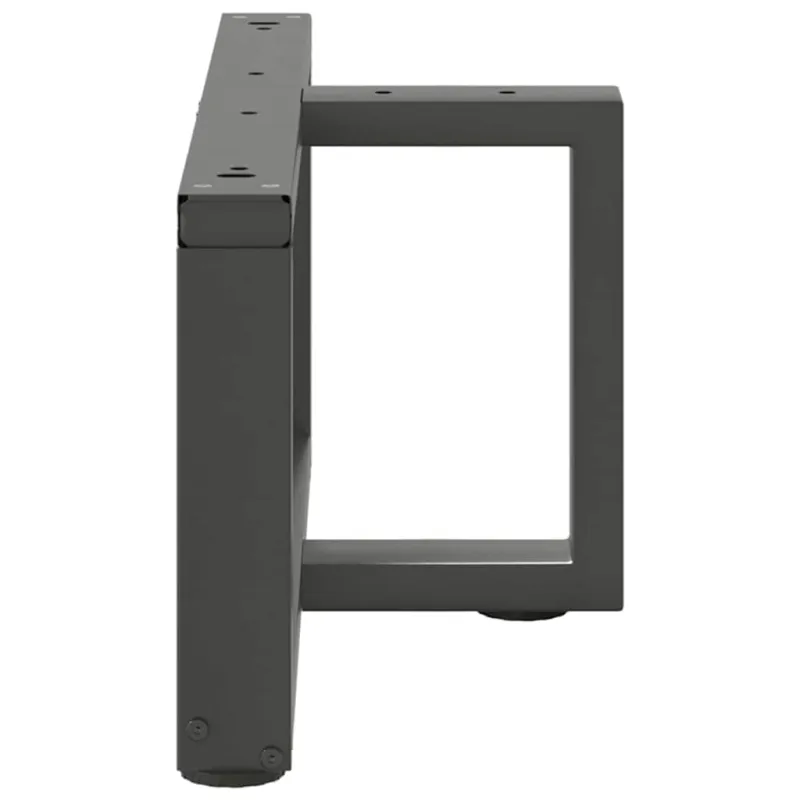 Kavos staliuko kojelės, 2 vnt., antracito spalvos, 60x25x(30-31) cm, plienas