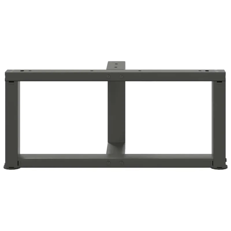 Kavos staliuko kojelės, 2 vnt., antracito spalvos, 60x25x(30-31) cm, plienas