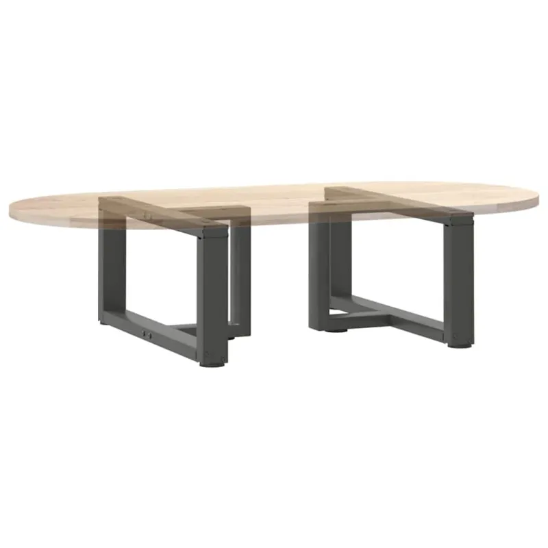 Kavos staliuko kojelės, 2 vnt., antracito spalvos, 60x25x(30-31) cm, plienas