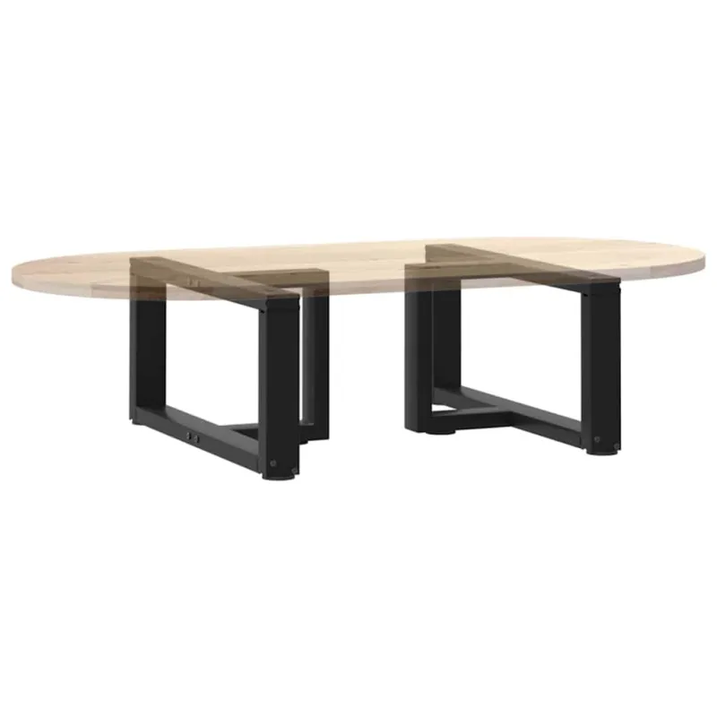 Kavos staliuko kojelės, 2 vnt., juodos, 70x25x(30-31) cm, plienas