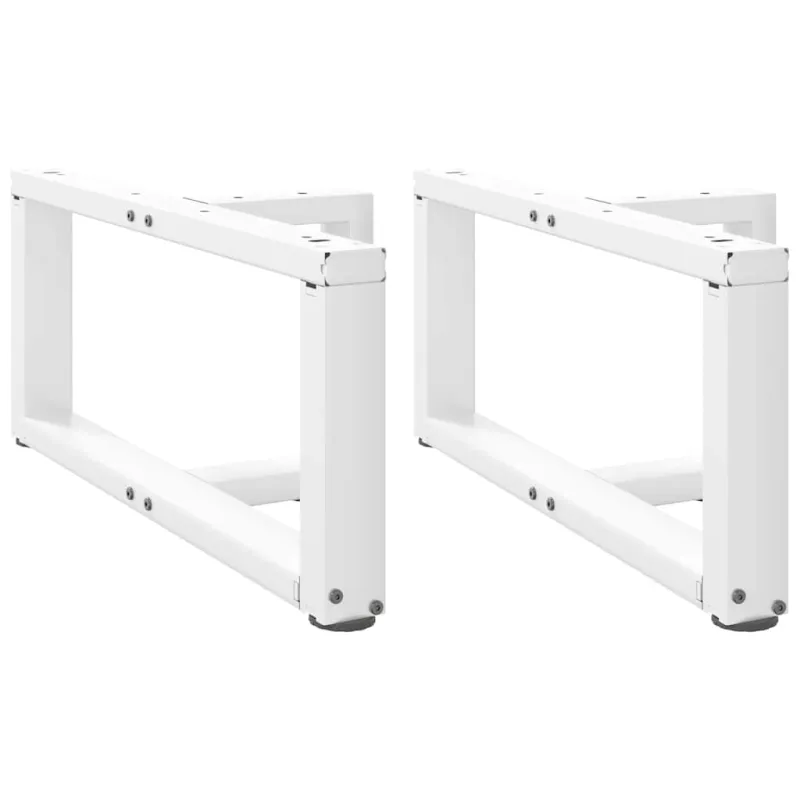 Kavos staliuko kojelės, 2 vnt., baltos, 70x25x(30-31) cm, plienas, T formos