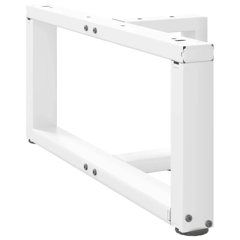 Kavos staliuko kojelės, 2 vnt., baltos, 70x25x(30-31) cm, plienas, T formos