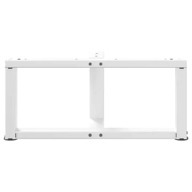 Kavos staliuko kojelės, 2 vnt., baltos, 70x25x(30-31) cm, plienas, T formos