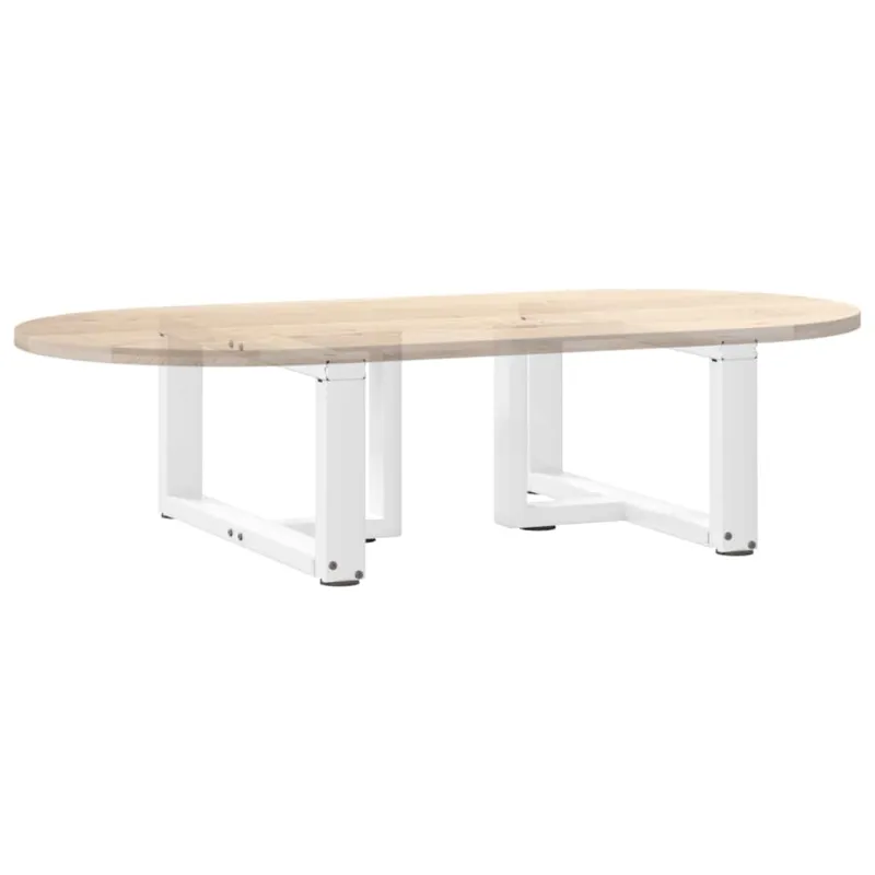 Kavos staliuko kojelės, 2 vnt., baltos, 70x25x(30-31) cm, plienas, T formos