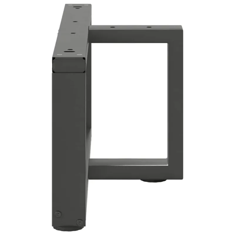 Kavos staliuko kojelės, T formos, 2 vnt., antracito spalvos, 70x25x(30-31) cm, plienas