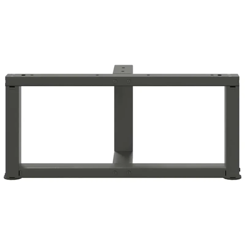 Kavos staliuko kojelės, T formos, 2 vnt., antracito spalvos, 70x25x(30-31) cm, plienas