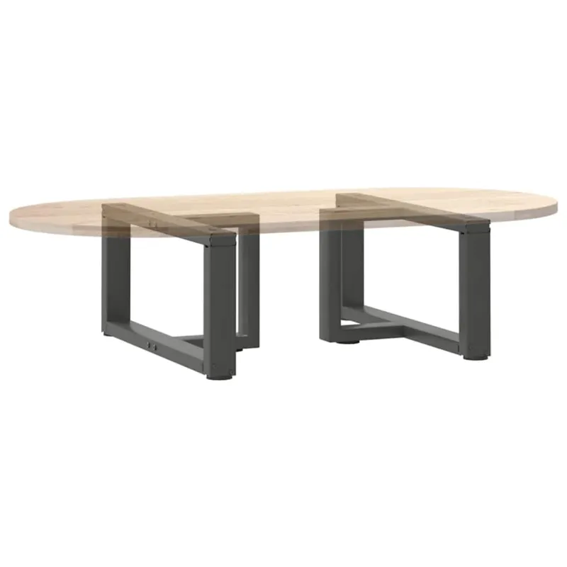 Kavos staliuko kojelės, T formos, 2 vnt., antracito spalvos, 70x25x(30-31) cm, plienas