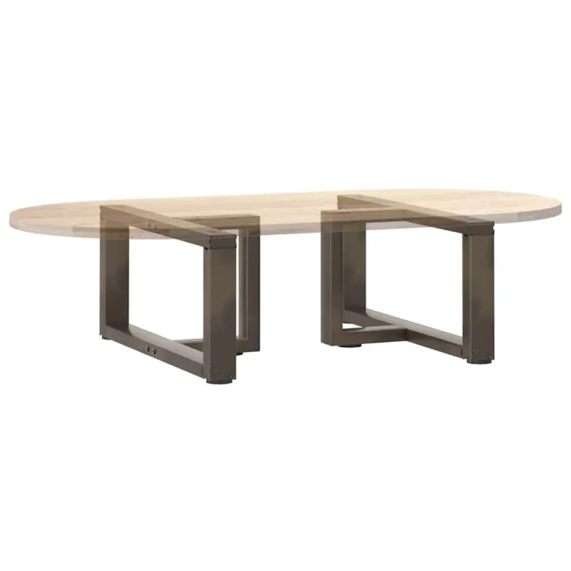 Kavos staliuko kojelės, 2 vnt., juodos, 70x25x(30-31) cm, plienas