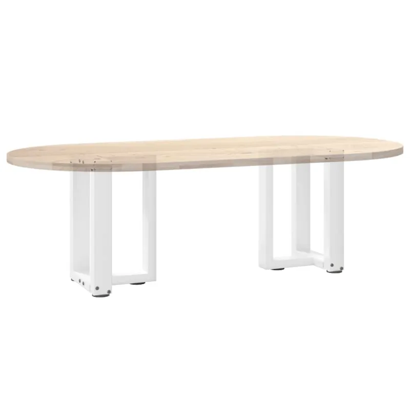 Kavos staliuko kojelės, 2 vnt., baltos, 28x25x(42-43) cm, plienas, T formos