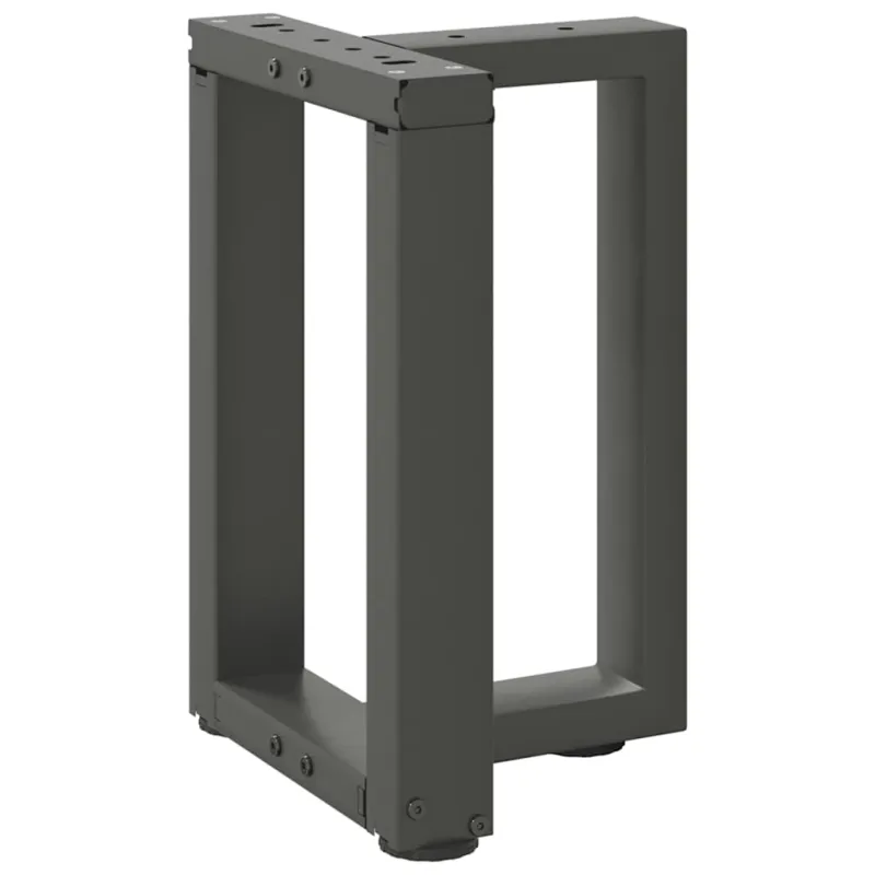 Kavos staliuko kojelės, 2 vnt., antracito spalvos, 28x25x(42-43) cm, plienas