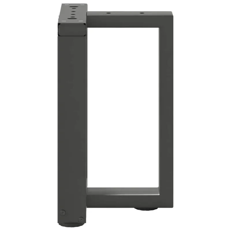 Kavos staliuko kojelės, 2 vnt., antracito spalvos, 28x25x(42-43) cm, plienas