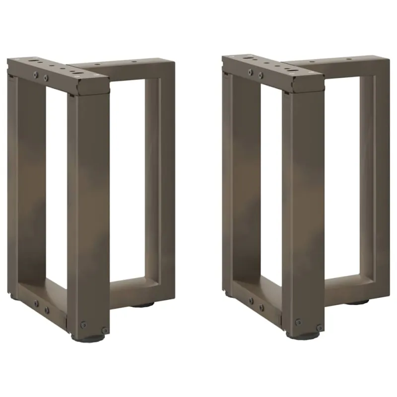 Kavos staliuko kojelės, T formos, 2 vnt., juodos, 28x25x(42-43) cm, plienas