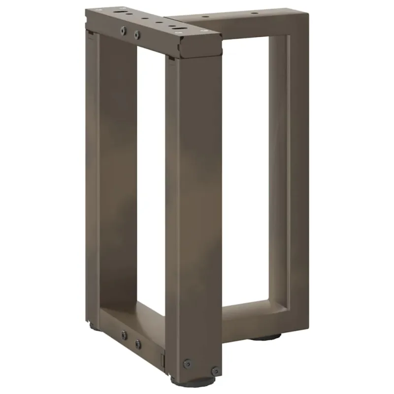 Kavos staliuko kojelės, T formos, 2 vnt., juodos, 28x25x(42-43) cm, plienas