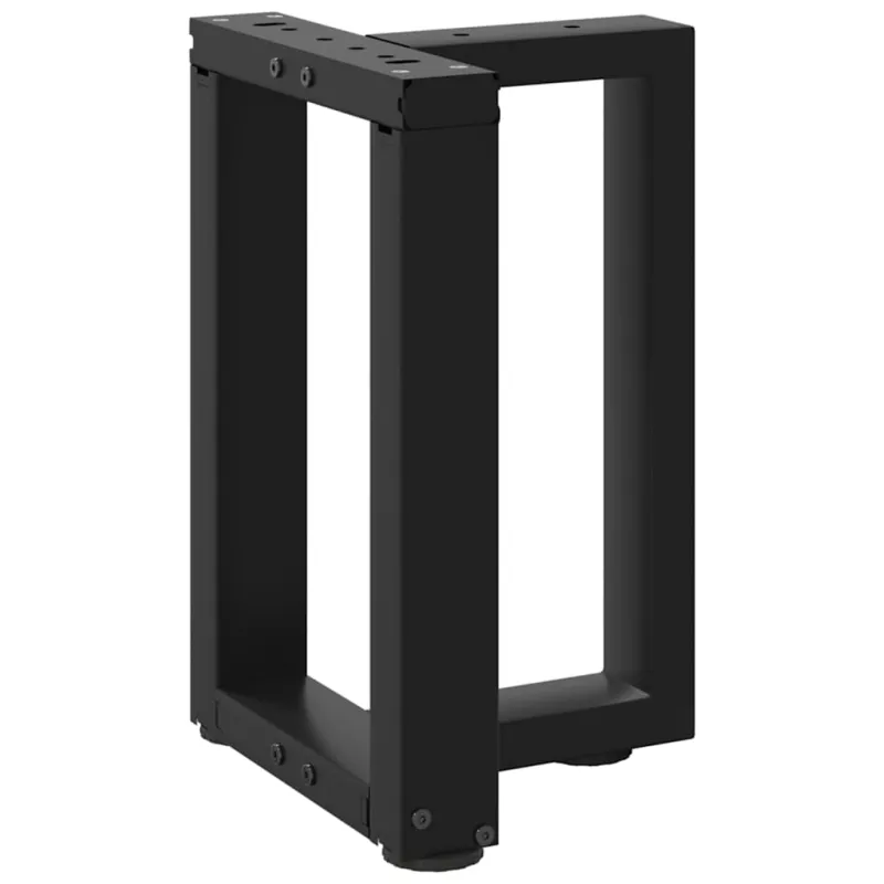Kavos staliuko kojelės, 2 vnt., juodos, 38x25x(42-43) cm, plienas
