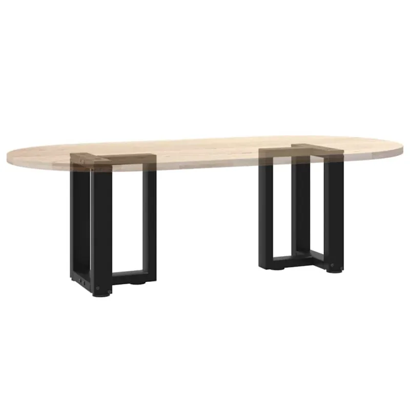 Kavos staliuko kojelės, 2 vnt., juodos, 38x25x(42-43) cm, plienas