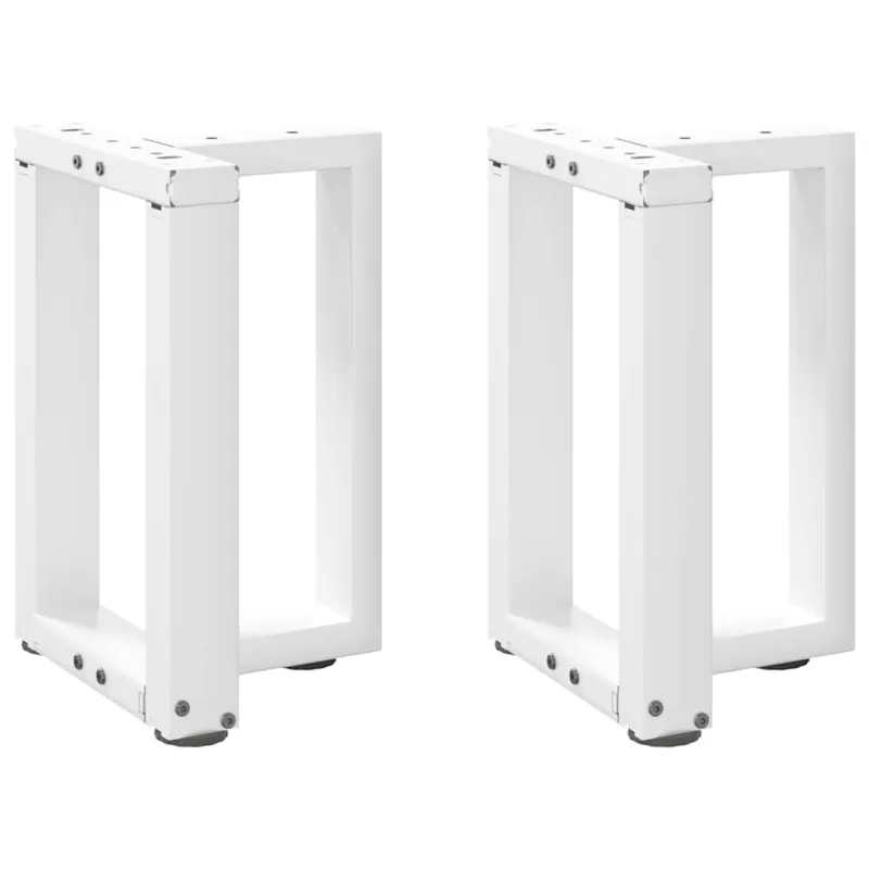 Kavos staliuko kojelės, 2 vnt., baltos, 38x25x(42-43) cm, plienas