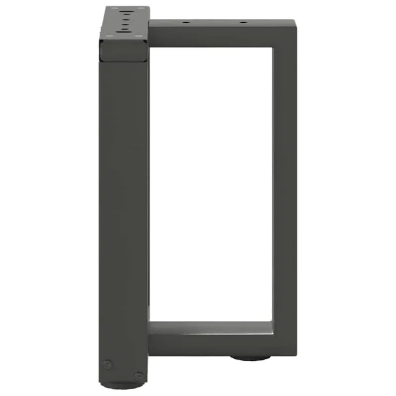 Kavos staliuko kojelės, T formos, 2 vnt., antracito spalvos, 38x25x(42-43) cm, plienas