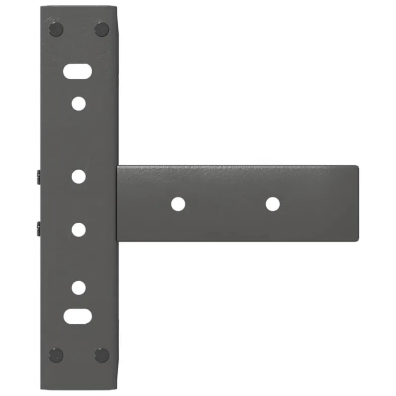 Kavos staliuko kojelės, T formos, 2 vnt., antracito spalvos, 38x25x(42-43) cm, plienas