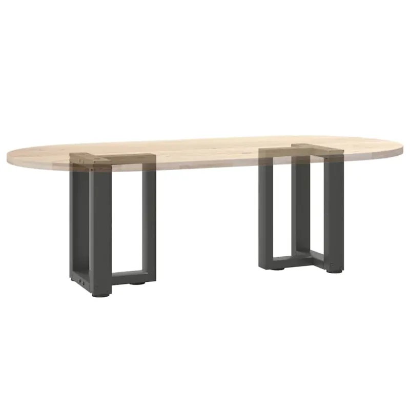 Kavos staliuko kojelės, T formos, 2 vnt., antracito spalvos, 38x25x(42-43) cm, plienas