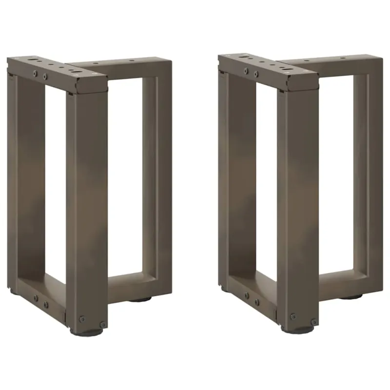 Kavos staliuko kojelės, 2 vnt., juodos, 38x25x(42-43) cm, plienas