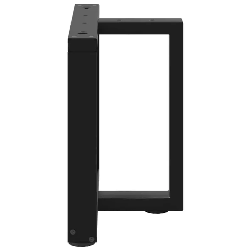 Kavos staliuko kojelės, T formos, 2 vnt., juodos, 50x25x(42-43) cm, plienas