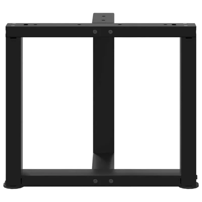 Kavos staliuko kojelės, T formos, 2 vnt., juodos, 50x25x(42-43) cm, plienas
