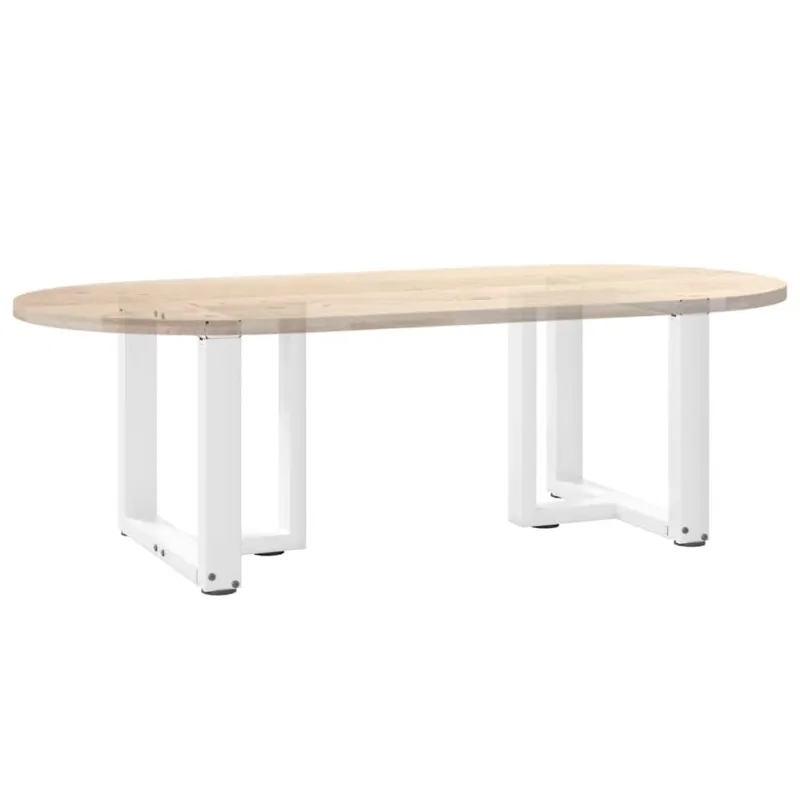 Kavos staliuko kojelės, 2 vnt., baltos, 50x25x(42-43) cm, plienas, T formos