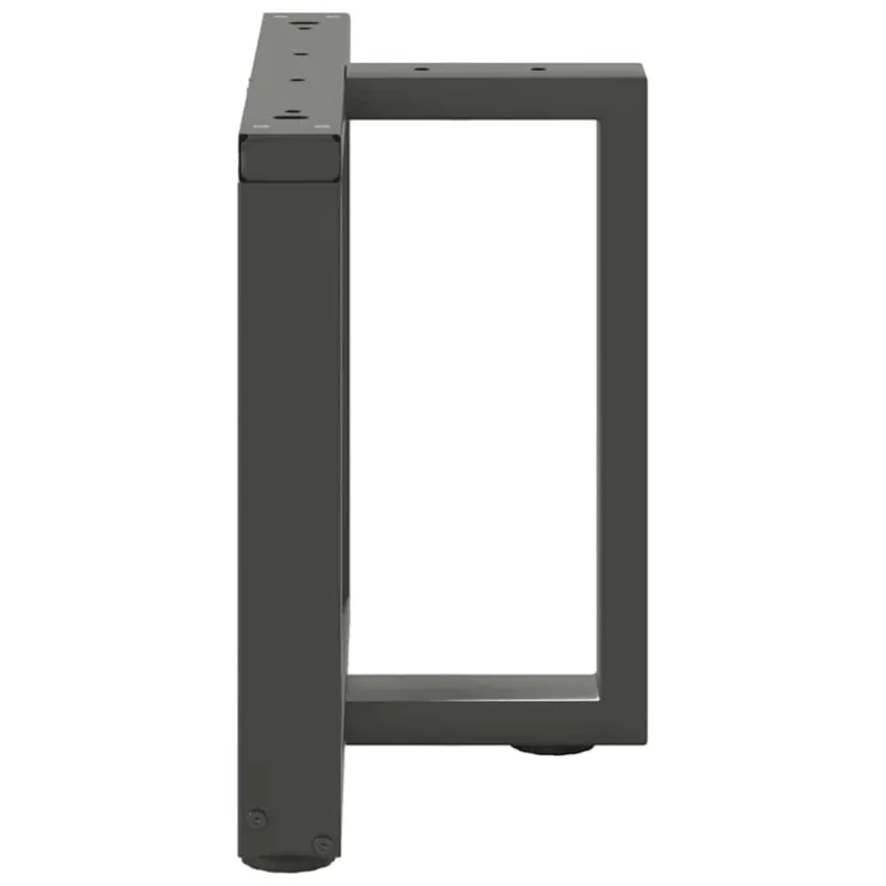 Kavos staliuko kojelės, T formos, 2 vnt., antracito spalvos, 50x25x(42-43) cm, plienas