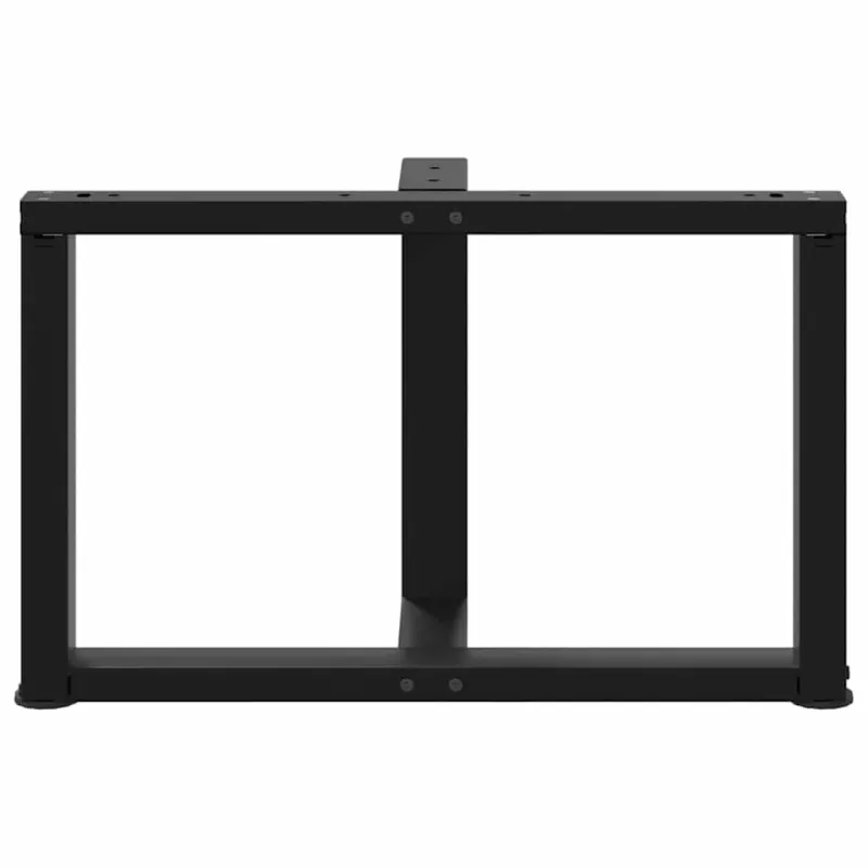 Kavos staliuko kojelės, 2 vnt., juodos, 60x25x(42-43) cm, plienas